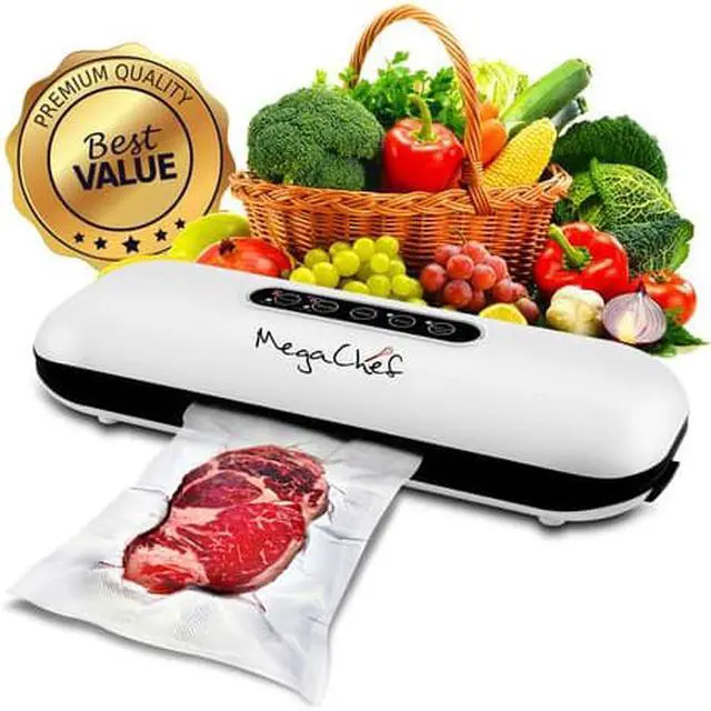 Alt view image 9 of 9 - MegaChef Home Vacuum Sealer and Food Preserver with Extra Bags