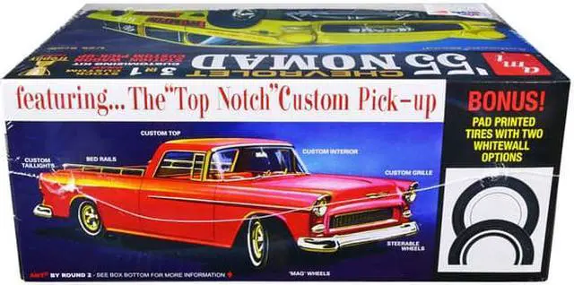 Alt view image 3 of 7 - Skill 2 Model Kit 1955 Chevrolet Nomad 3-In-1 Kit "Trophy Series" 1/25 Scale Model By Amt