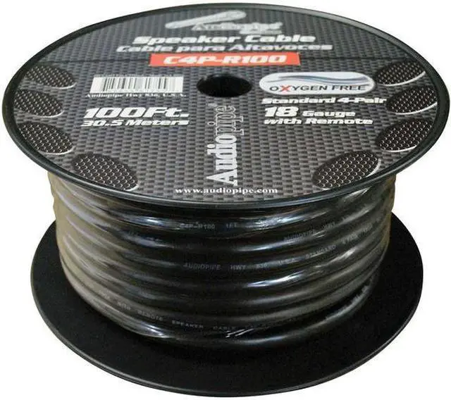 Alt view image 8 of 10 - Speed Cable Audiopipe 100' 9 Wire; 4Pr. Spkrs + Remote C4PR100