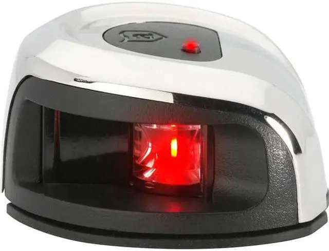 Alt view image 5 of 7 - Attwood Lightarmor Deck Mount Navigation Light - Stainless Steel - Port (Red) - 2Nm