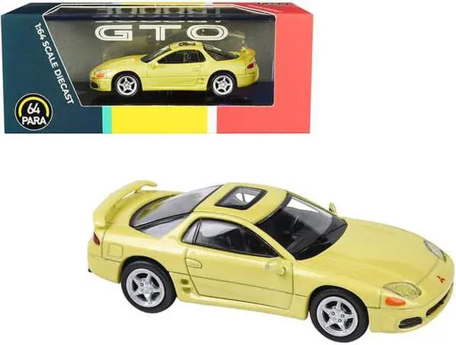 Alt view image 2 of 6 - Mitsubishi 3000GT GTO with Sunroof Martinique Yellow Pearl 1/64 Diecast Model Car by Paragon
