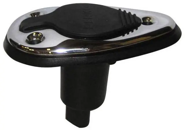 Alt view image 2 of 2 - Perko Threaded Collar Pole Light Mounting Base - 2 Pin - Chrome Plated