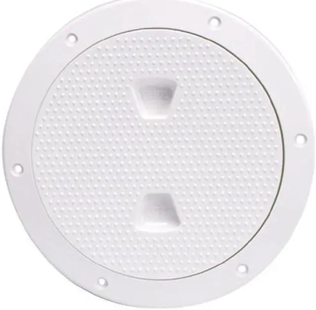 Alt view image 5 of 8 - Beckson DP62-W Screw-Out Deck Plate - 6", White w/Diamond Texture