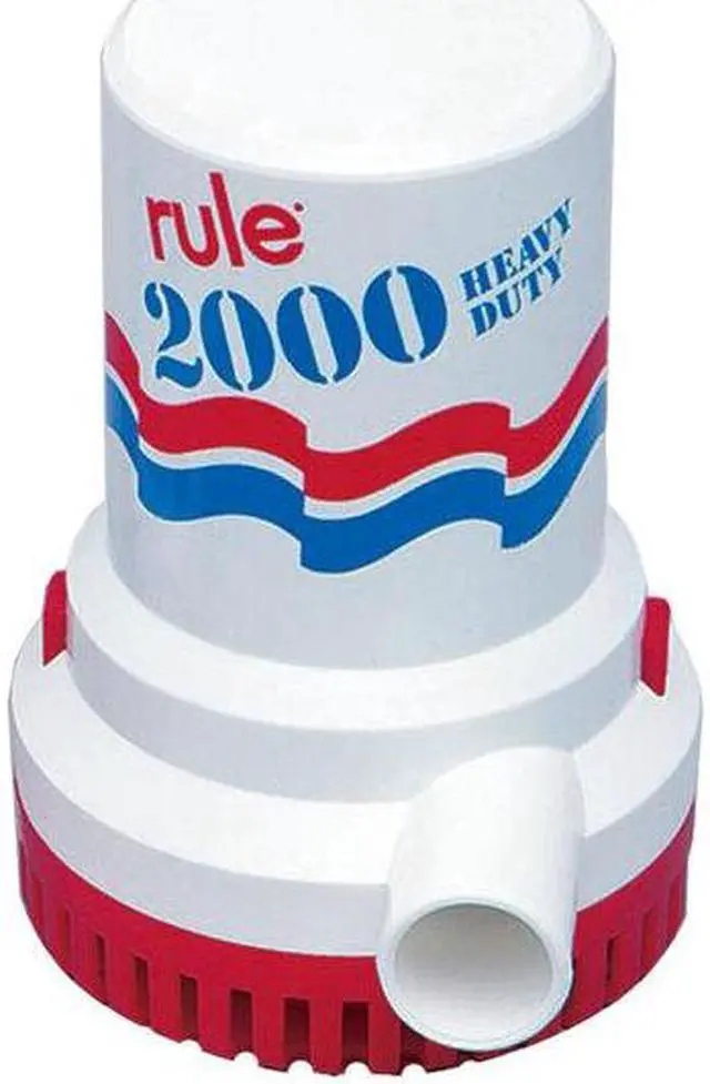 Alt view image 6 of 9 - RULE 2000 GPH NON AUTOMATIC BILGE PUMP 12V