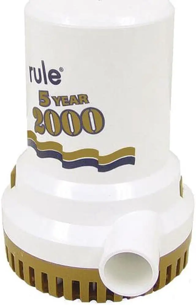 Alt view image 5 of 6 - RULE 2000 GPH GOLD SERIES NON  AUTOMATIC BILGE PUMP  09