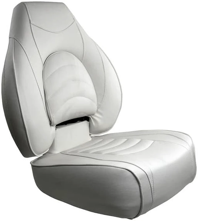 Alt view image 8 of 11 - Springfield Marine 1780238 Deluxe Fish Pro High Back Seat - White
