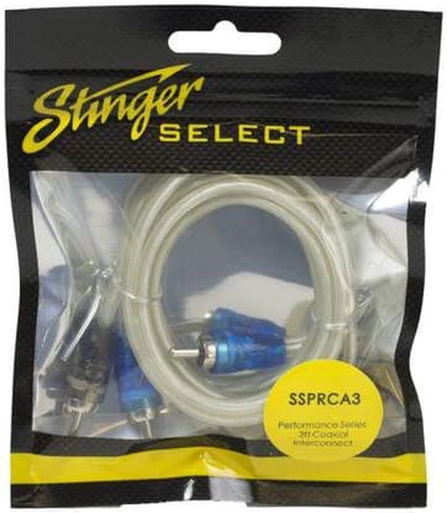 Alt view image 5 of 5 - STINGER SSPRCA3 STINGER 3FT PERFORMANCE SERIES COAXIAL RCA