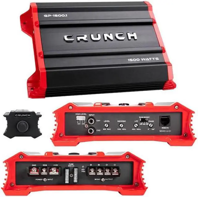 Alt view image 4 of 13 - Crunch Ground Pounder 1 x 750 @ 4 Ohms 1 x 7500 @ 2 Ohms N/A @ 1 Ohms Class A/B