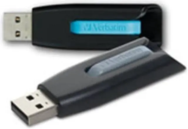 Alt view image 4 of 5 - Verbatim 128GB Store 'n' Go V3 USB 3.0 Flash Drive 2pk Blue Gray 70898