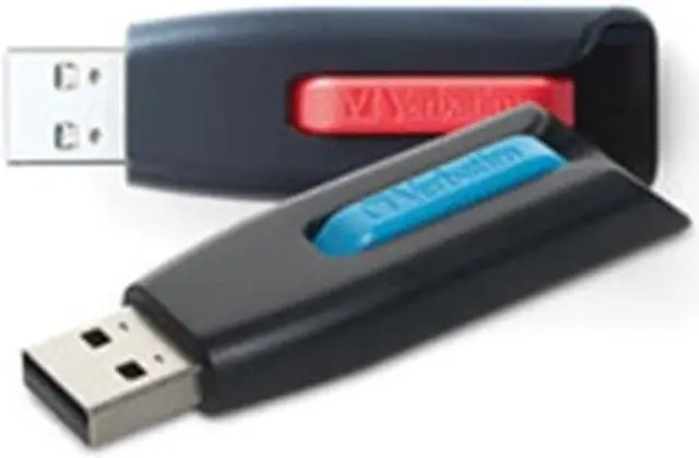 Alt view image 4 of 7 - Verbatim 64GB Store 'n' Go V3 USB 3.0 Flash Drive 2pk Red Blue 70899