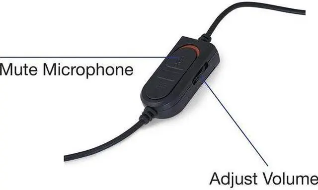 Alt view image 19 of 20 - Verbatim Mono 3.5mm Headset with Microphone and In-Line Remote