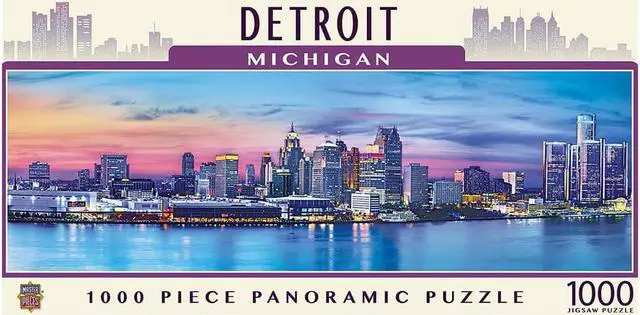Alt view image 11 of 12 - Detroit 1000 Piece Panoramic Puzzle by Masterpieces Puzzle Co.