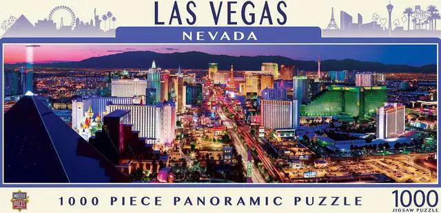 Alt view image 9 of 10 - city panoramics las vegas panoramic 1000 piece jigsaw puzzle