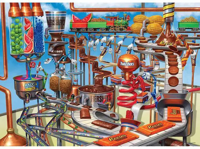 Alt view image 2 of 2 - Hershey's Chocolate Factory 1000 Piece Jigsaw Puzzle