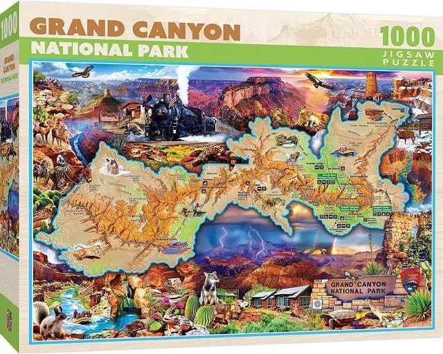 Alt view image 11 of 12 - 1000 piece jigsaw puzzle for adult, family, or kids - grand canyon by masterpieces - 19.25" x 26.75" - family owned american puzzle company