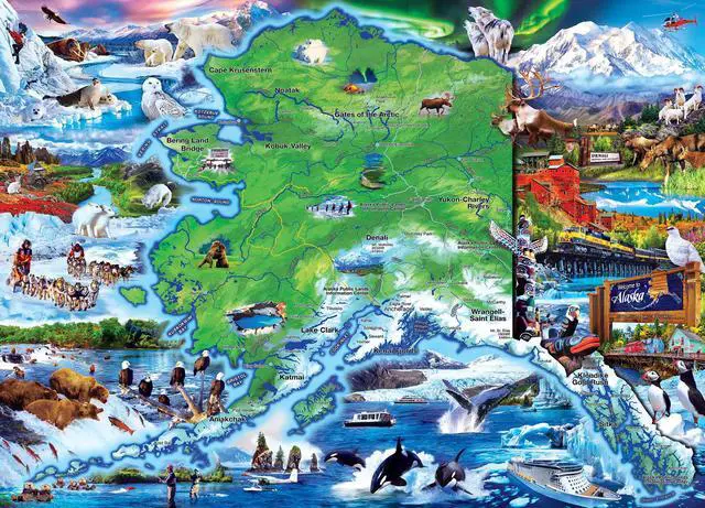 Alt view image 2 of 2 - Alaska 1000 Piece Jigsaw Puzzle