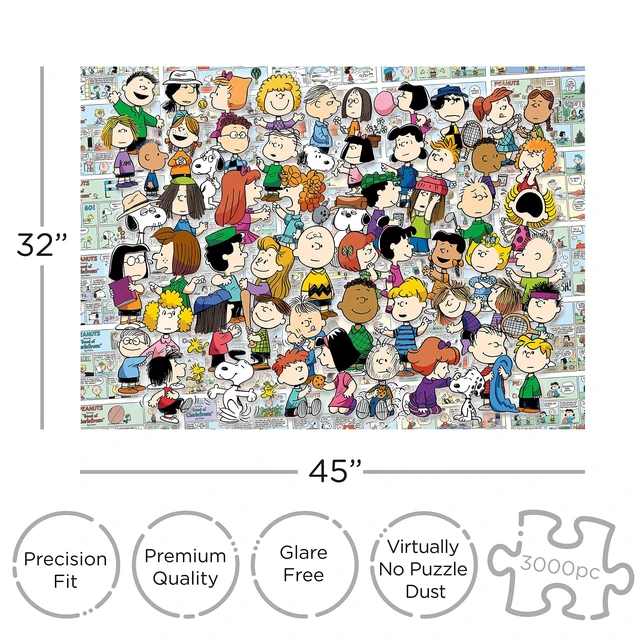 Alt view image 3 of 3 - Peanuts - Cast 3000pc Puzzle