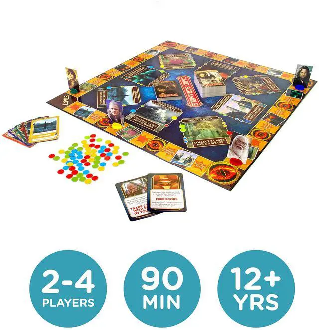 Alt view image 2 of 2 - Lord of the Rings Card Scramble Board Game