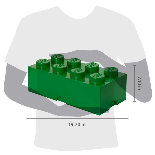 Alt view image 2 of 2 - LEGO Storage Brick 8, Dark Green