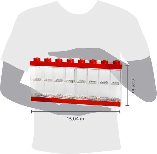 Alt view image 4 of 4 - LEGO Minifigure Display Case Small - Red