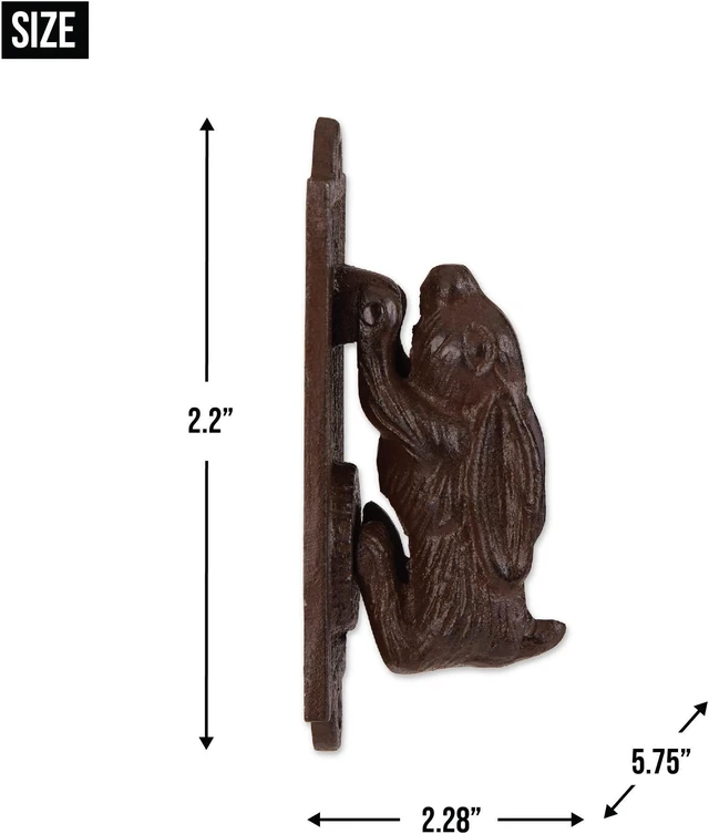 Alt view image 6 of 9 - Cast Iron Door Knocker - Rabbit