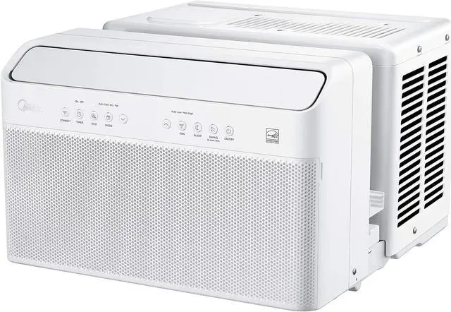 Alt view image 13 of 13 - Midea 8,000 BTU U-Shaped Smart Inverter Window Air ConditionerCools up to 350 Sq. Ft., Ultra Quiet with Open Window Flexibility, Works with Alexa/Google Assistant, 35% Energy Savings, Remote Control