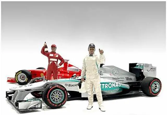 Main image of "Racing Legends" 2000's Set of 2 Diecast Figures for 1/43 Scale Models by American Diorama