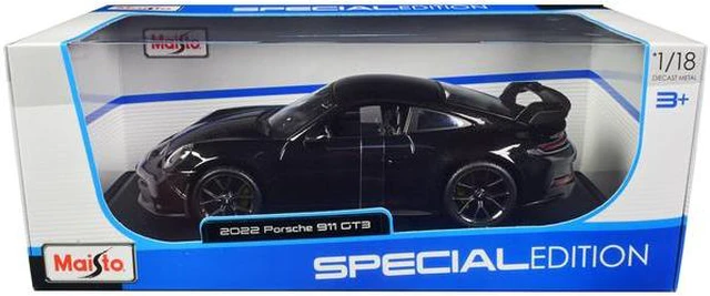 Main image of 2022 Porsche 911 GT3 Black Metallic "Special Edition" 1/18 Diecast Model Car by Maisto