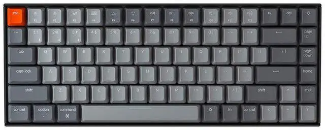 Main image of K2 75% Layout Bluetooth Wireless Mechanical Keyboard K Pro Brown Switch/White LED Backlit/USB C/Anti Ghosting/N-Key Rollover, 84 Keys Gaming Keyboard for Mac Windows-Version 2