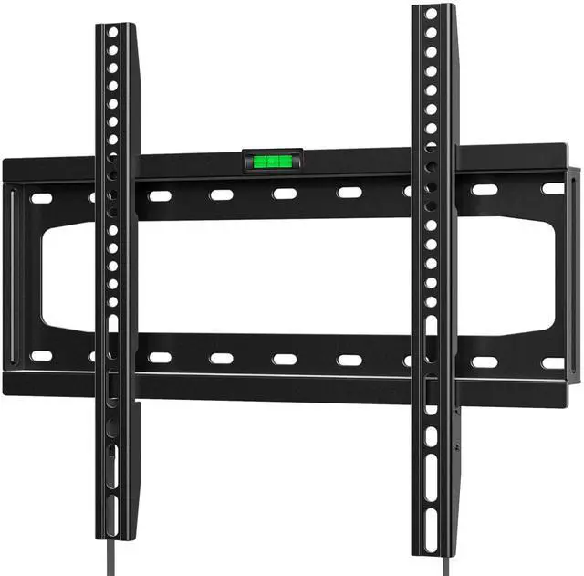 Alt view image 3 of 3 - fixed tv wall mount low profile tv mount bracket for most 26-55 inch led lcd oled flat curved screen tvs, max vesa 400x400mm up to 99lbs fits 16? wood studs, unique strap design for quick release lock