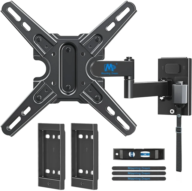 Main image of UL Listed Lockable RV TV Mount for 13-43 TV up to 22lbs for Camper Trailer Motor Home, Full Motion TV Wall Mount Quick Release with Dual Wall Plates, VESA 200mm, MD2212
