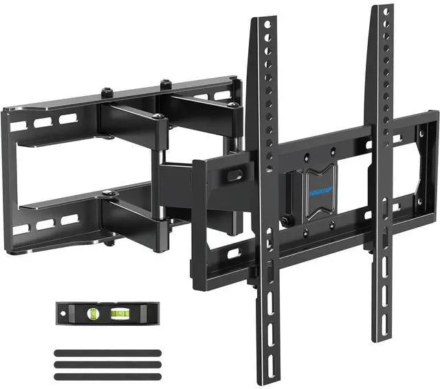 Main image of MOUNTUP UL Listed TV Wall Mount, Full Motion TV Wall Mount for Most 26-65 Inch Flat/Curved TV Fit 16" Wood Stud, Wall Mount TV Bracket with Dual Swivel Articulating Arm Max VESA 400x400mm up to 88 LBS