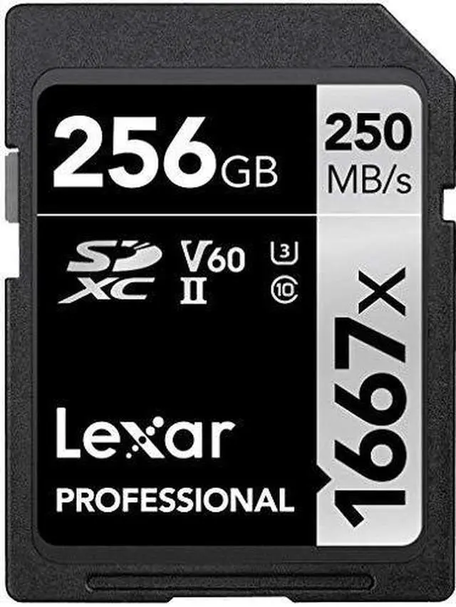 Alt view image 3 of 10 - Lexar Professional 1667x 256GB SDXC UHS-II/U3 Card (LSD256CBNA1667)