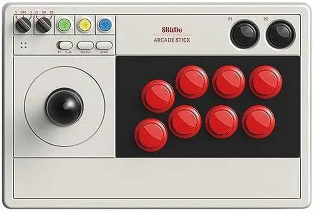 Alt view image 8 of 8 - 8BitDo Universal Arcade Stick for Windows, Nintendo Switch - Customizable Button Mapping, Screenshot Buttons, Turbo Functionality, Rechargeable Battery | Gaming Gadgets & Accessories