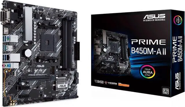 Alt view image 10 of 10 - ASUS Prime B450M-A II AM4 AMD B450 SATA 6Gb/s Micro ATX AMD Motherboard