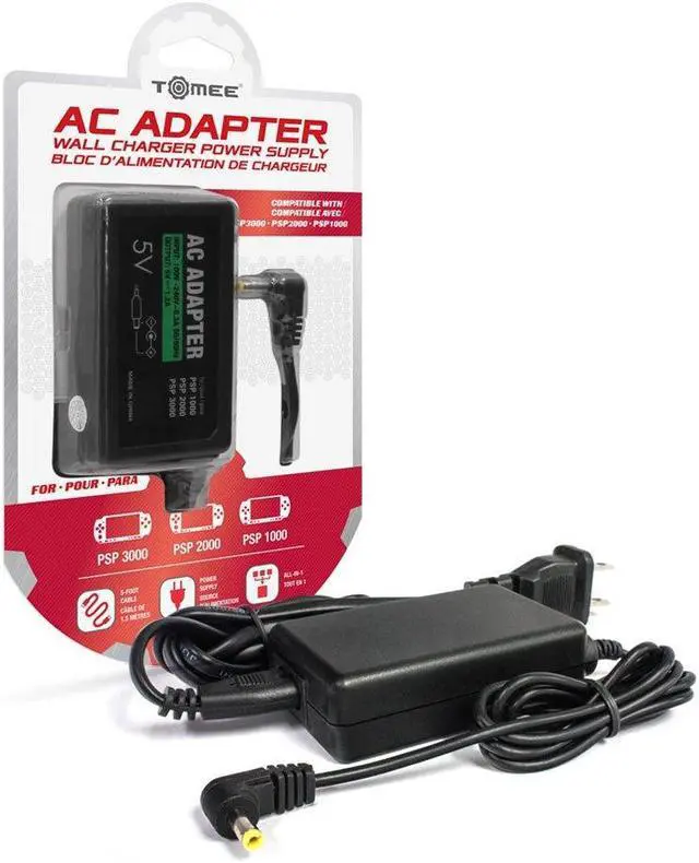 Main image of Tomee AC Adapter for Sony PSP 1000/2000/3000 PSP Charger, Replacement Power Cord, Universal Travel-Friendly Power Supply