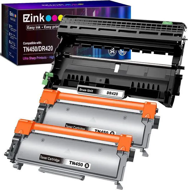 Alt view image 4 of 4 - E-Z Ink ™ Compatible Toner Cartridge & Drum Unit Replacement For Brother TN450 TN-450 & DR420 (2 Toner Cartridges & 1 Drum Unit)