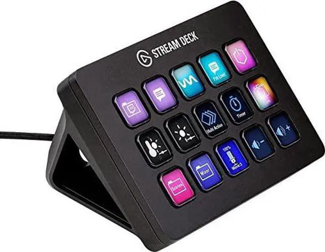 Alt view image 15 of 20 - Elgato Stream Deck MK.2 10GBA9901 Full-size Wired USB Keypad with 15 Customizable LCD keys Model 10GBA9901
