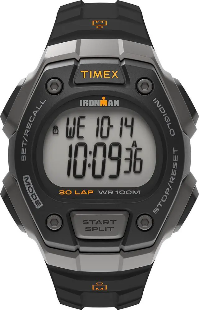 Alt view image 13 of 13 - Men's Timex Fullsize Ironman Classic 30 Black Resin Digital Watch T5K821