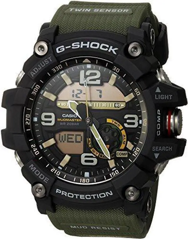 Alt view image 8 of 12 - Casio GG10001A3 Mens Green G-Shock Mudmaster Watch
