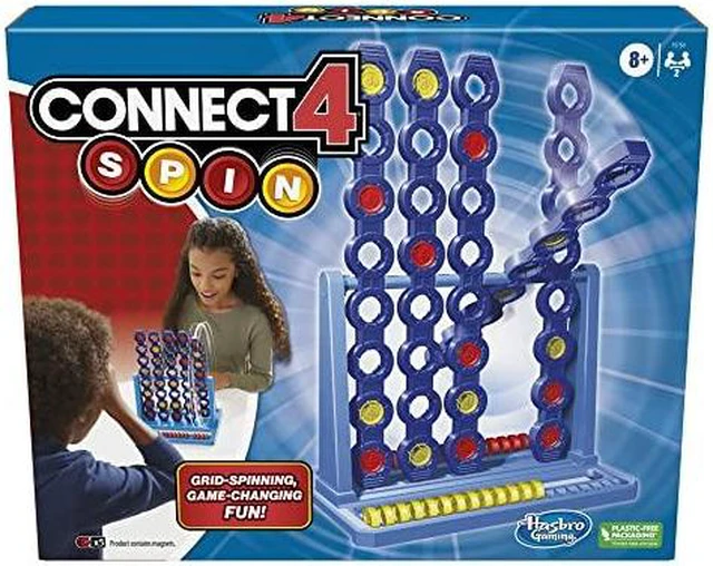 Main image of Hasbro Gaming Connect 4 Spin Game,Features Spinning Connect 4 Grid,2 Player Board Games for Family and Kids,Strategy,Ages 8 and Up