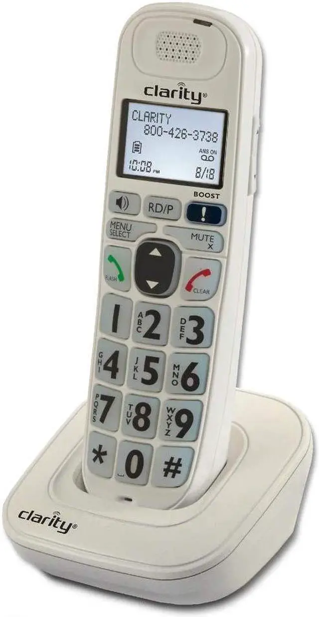 Alt view image 4 of 4 - clarity 52704.000 amplified d704hs moderate hearing loss cordless handset phone