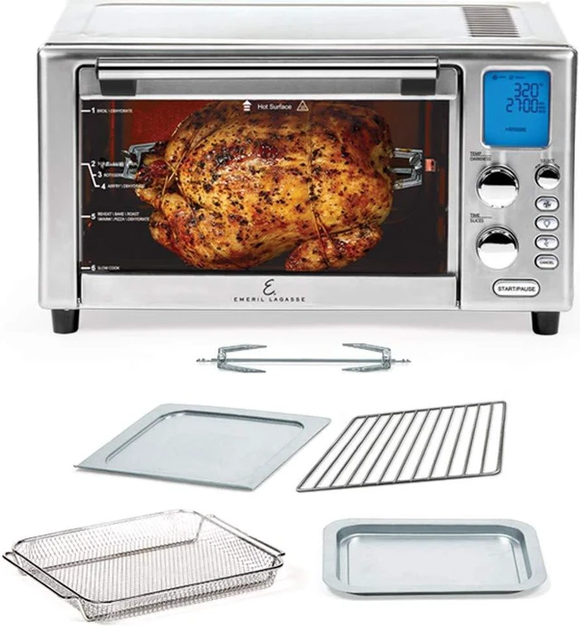Main image of Lagasse Everyday 360 Air Fryer Oven, 9-in-1 Countertop Oven | 9-in-1 air fryer oven with 360° convection, rotisserie and multiple cooking functions for everyday meals.