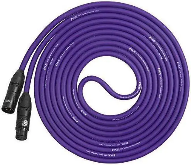Alt view image 8 of 8 - LyxPro Balanced XLR Cable 10 ft Microphone Cable, Powered Speakers , Purple