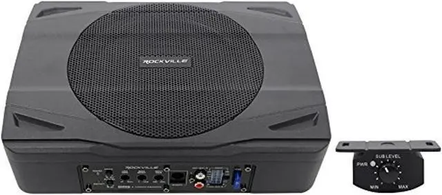 Alt view image 18 of 18 - rockville ss8p 400w 8" cast aluminum slim underseat active powered car/truck subwoofer sub
