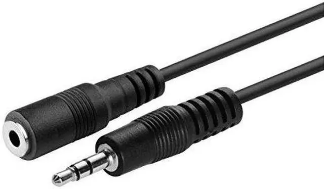Alt view image 6 of 6 - imbaprice 12 feet professional quality nickel plated 3.5 mm male/female stereo audio extension cable