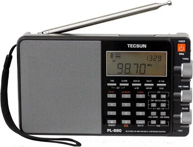 Alt view image 9 of 9 - Tecsun PL880 Portable Digital PLL Dual Conversion AM/FM, Longwave & Shortwave Radio with SSB (Single Side Band) Reception