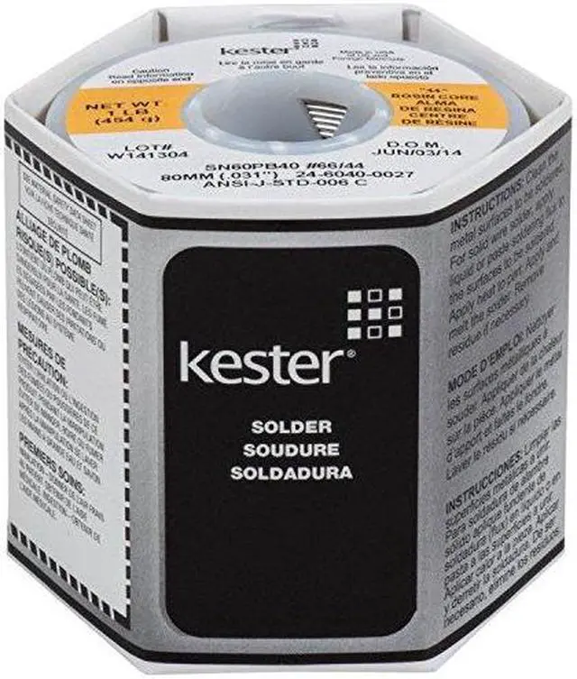 Alt view image 2 of 2 - kester solder 32117 2460400027 60/40 stand, 0.031" diameter,"44", 1.5"