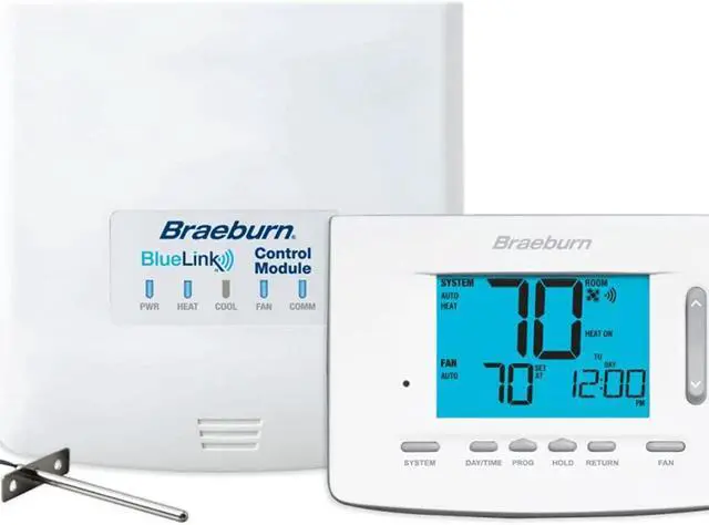 Alt view image 8 of 8 - Universal Programmable Wireless Thermostat Kit - for Systems up to 3 Heat/ 2 Cool