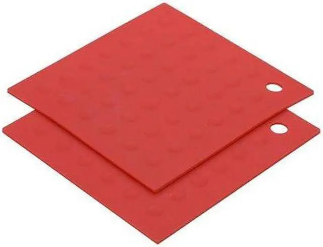 Main image of Set of 2 Silicone Pot Holders, Red